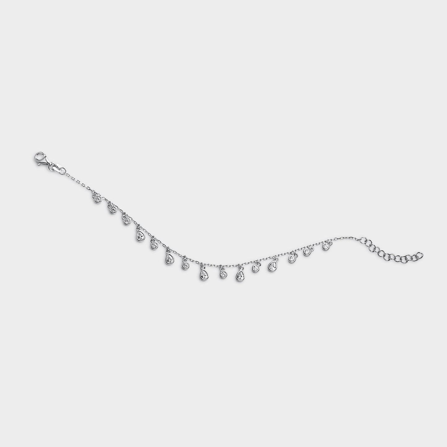 PULSERA DE GOTAS EN PLATA