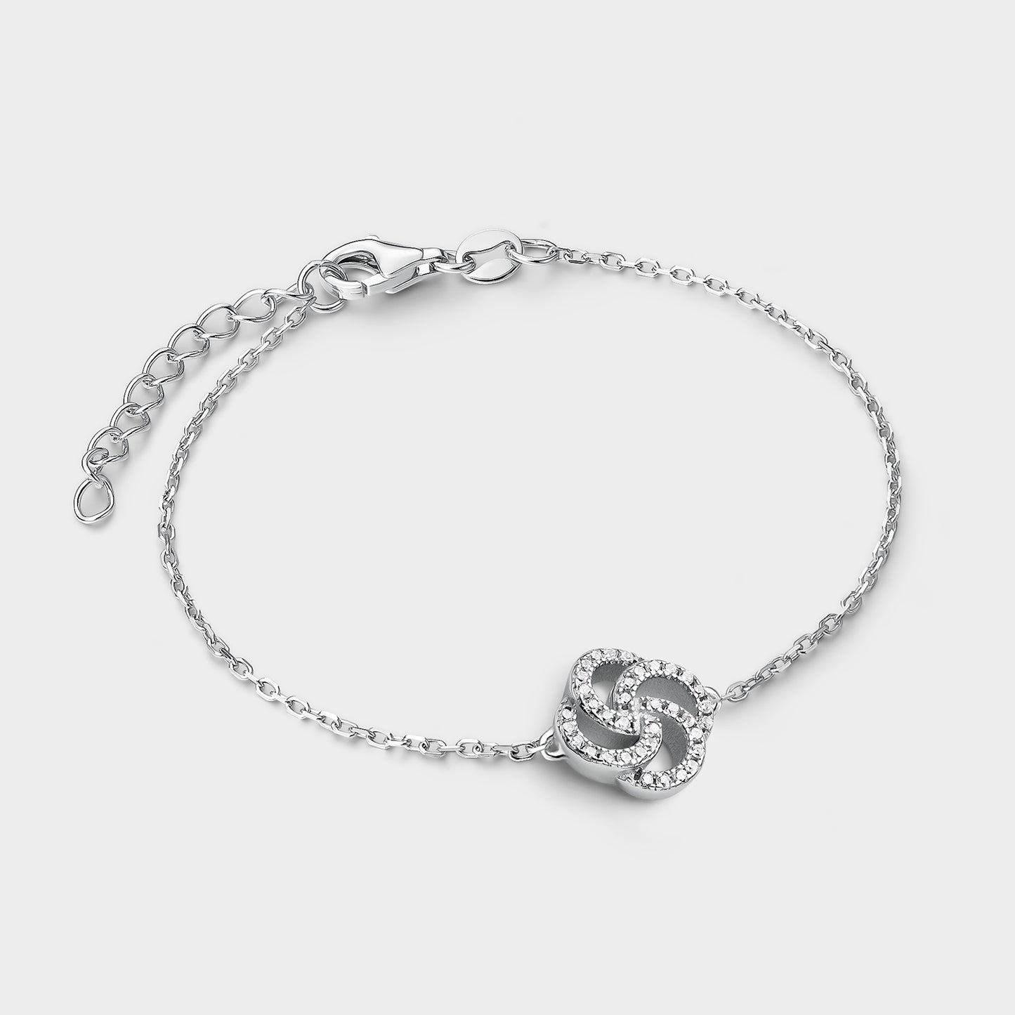 Pulsera de plata y circonitas amor infinito