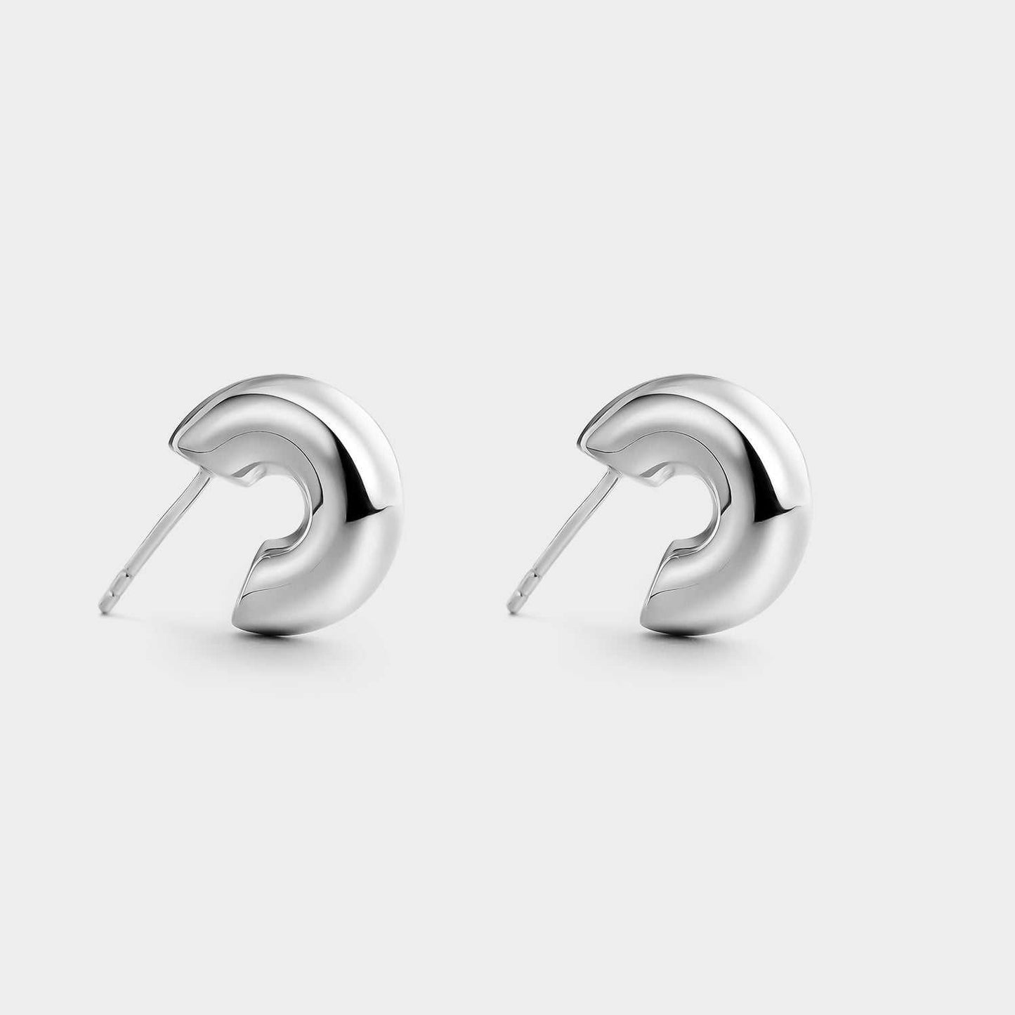 Aros bold semiabiertos plata