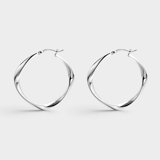 Aros rizados plata 4x30mm