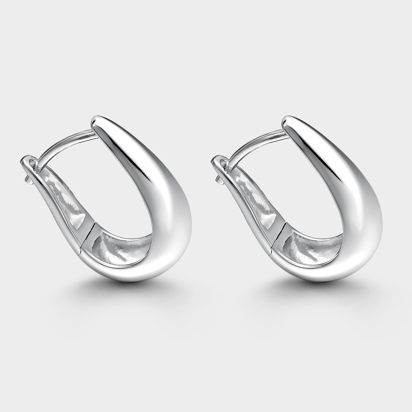 Aros de plata en forma de gota pequeña 15mm