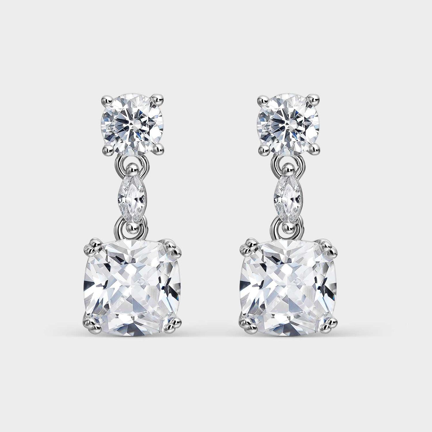 Pendientes y colgante circonita blanca