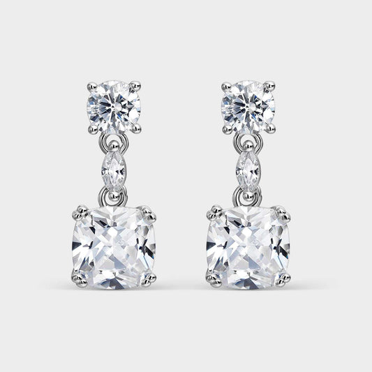 Pendientes y colgante circonita blanca