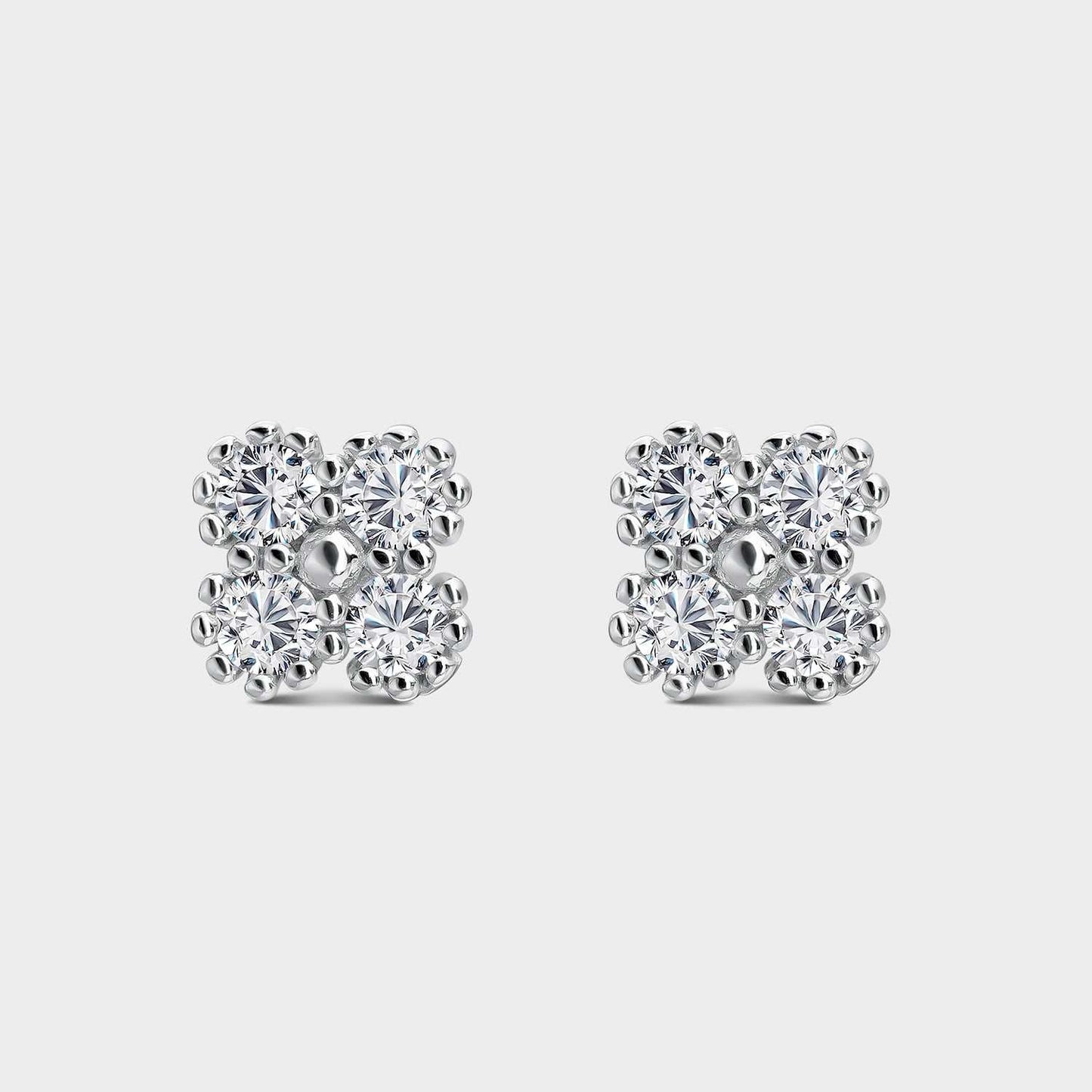 Pendientes Flor de Plata con Circonitas