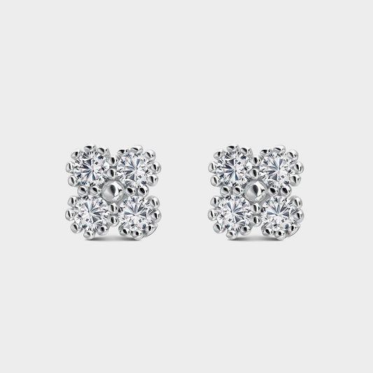 Pendientes Flor de Plata con Circonitas