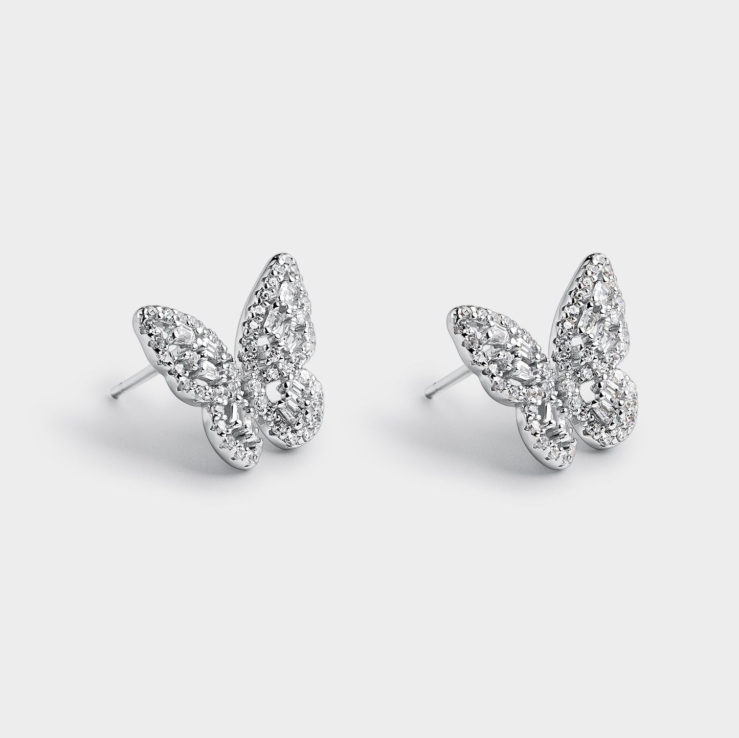 PENDIENTES DE MARIPOSAS EN PLATA