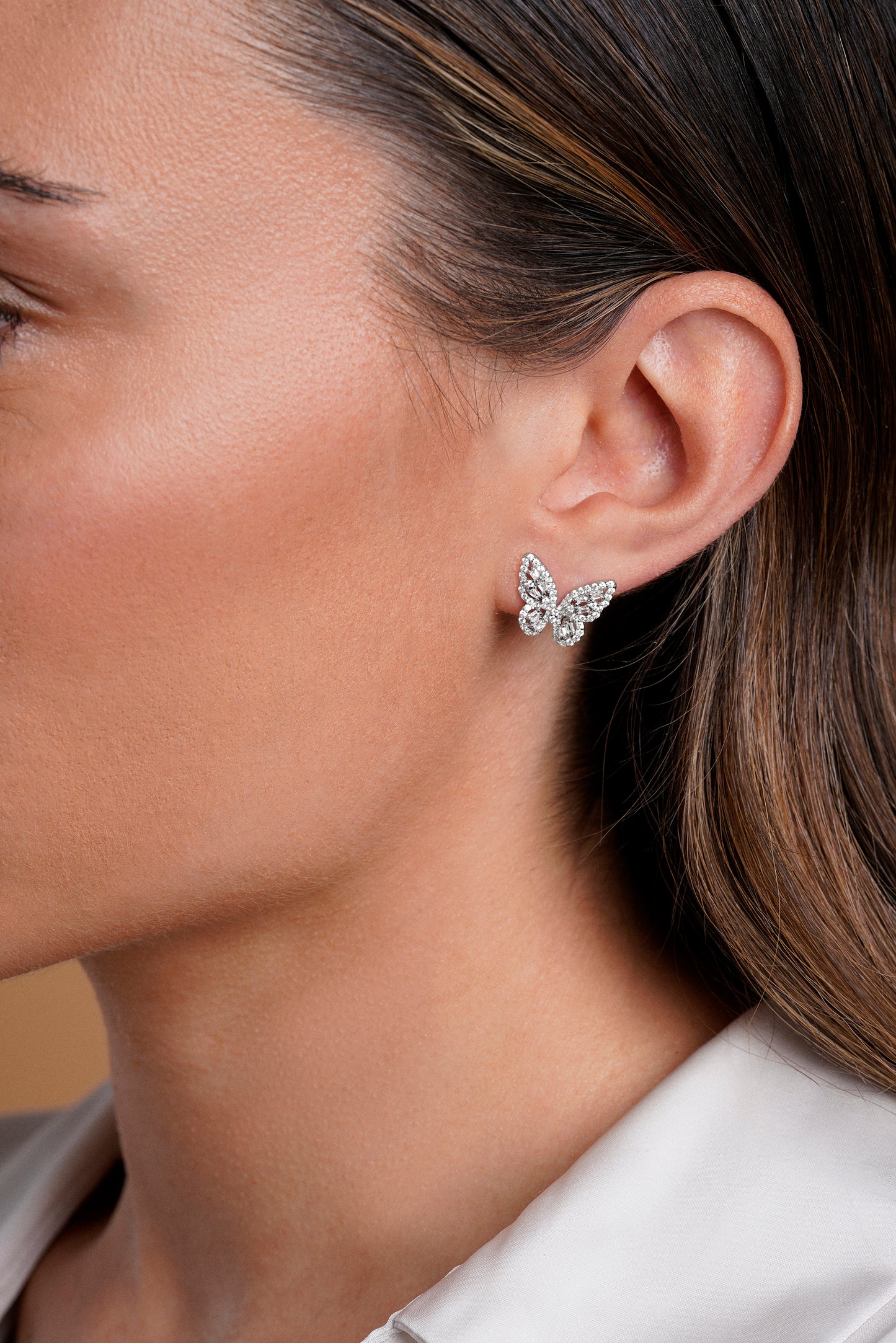 PENDIENTES DE MARIPOSAS EN PLATA