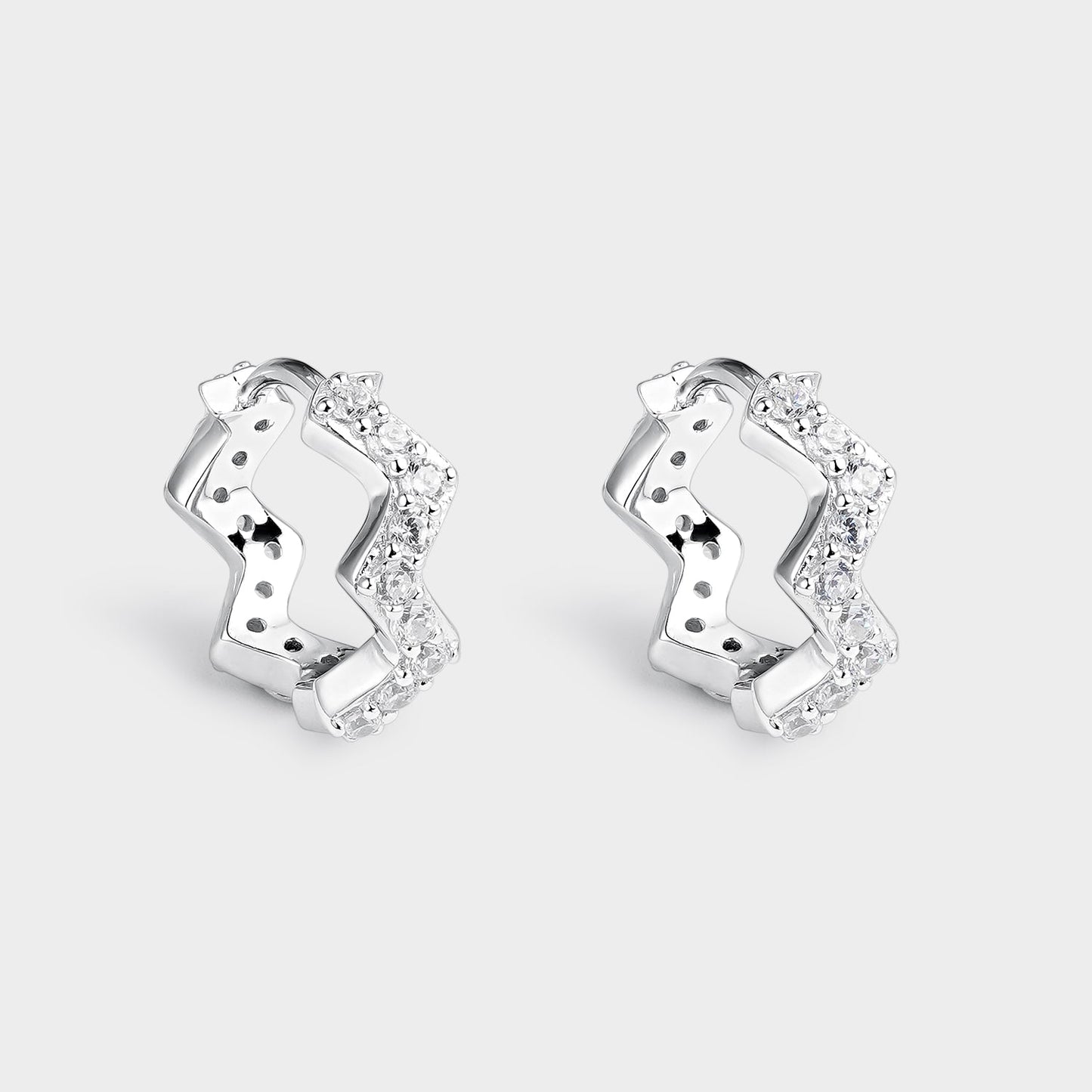 PENDIENTES CRIOLLA ZIGZAG EN PLATA