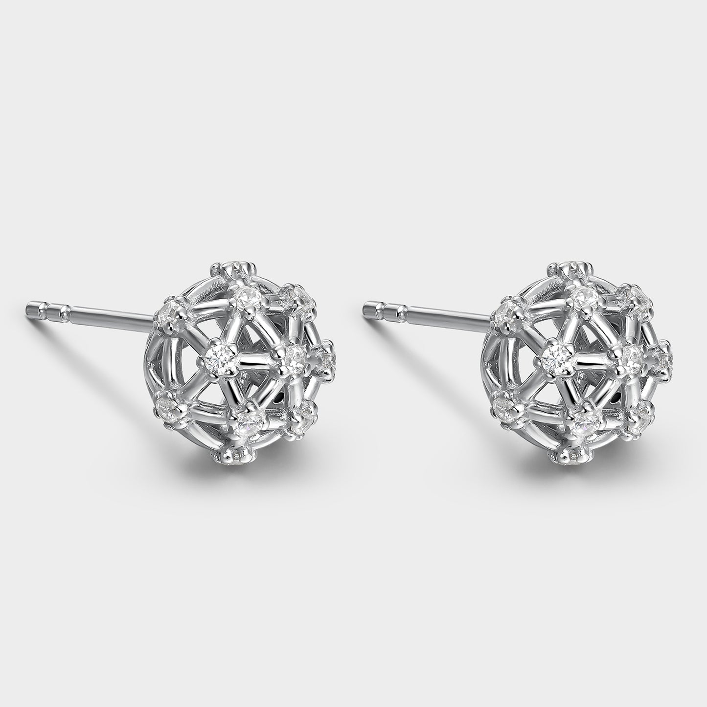 Pendientes en plata y circonitas galaxia
