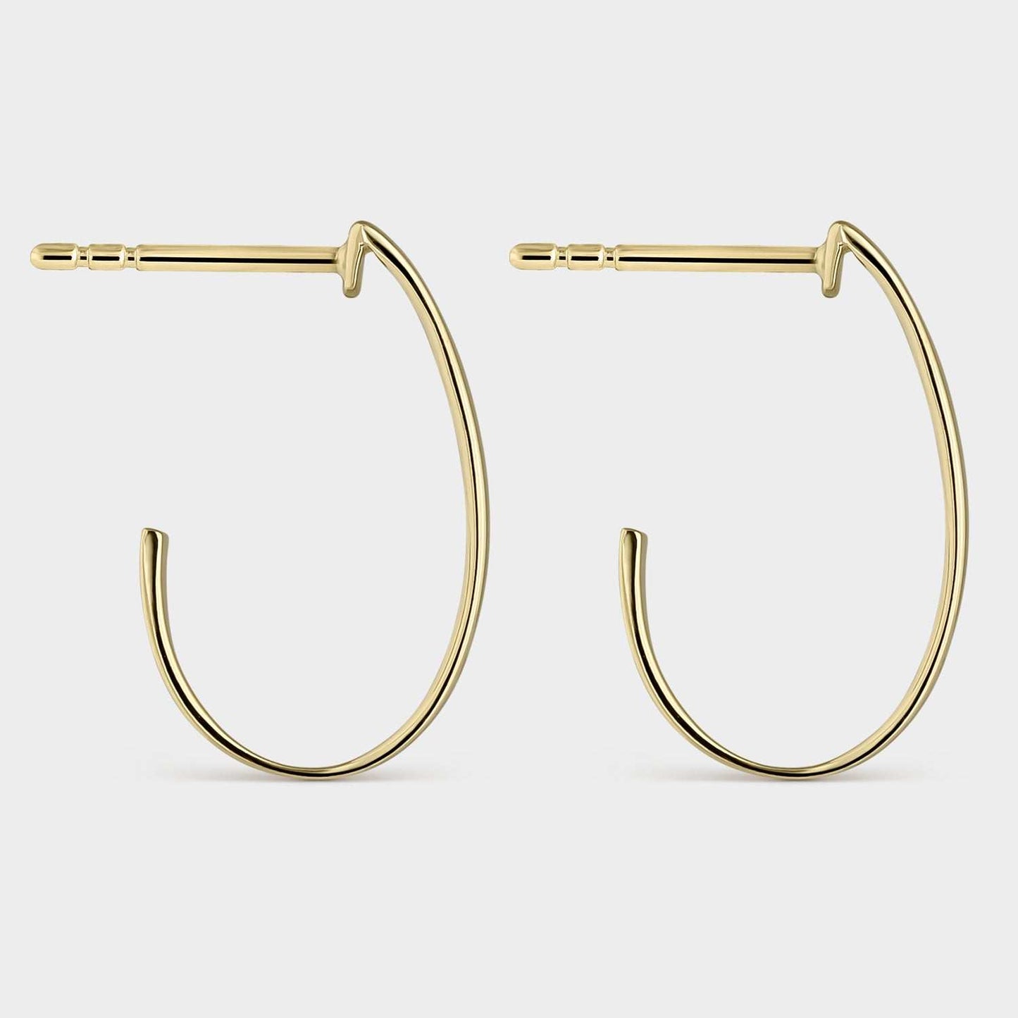 Pendientes aros abiertos en oro amarillo
