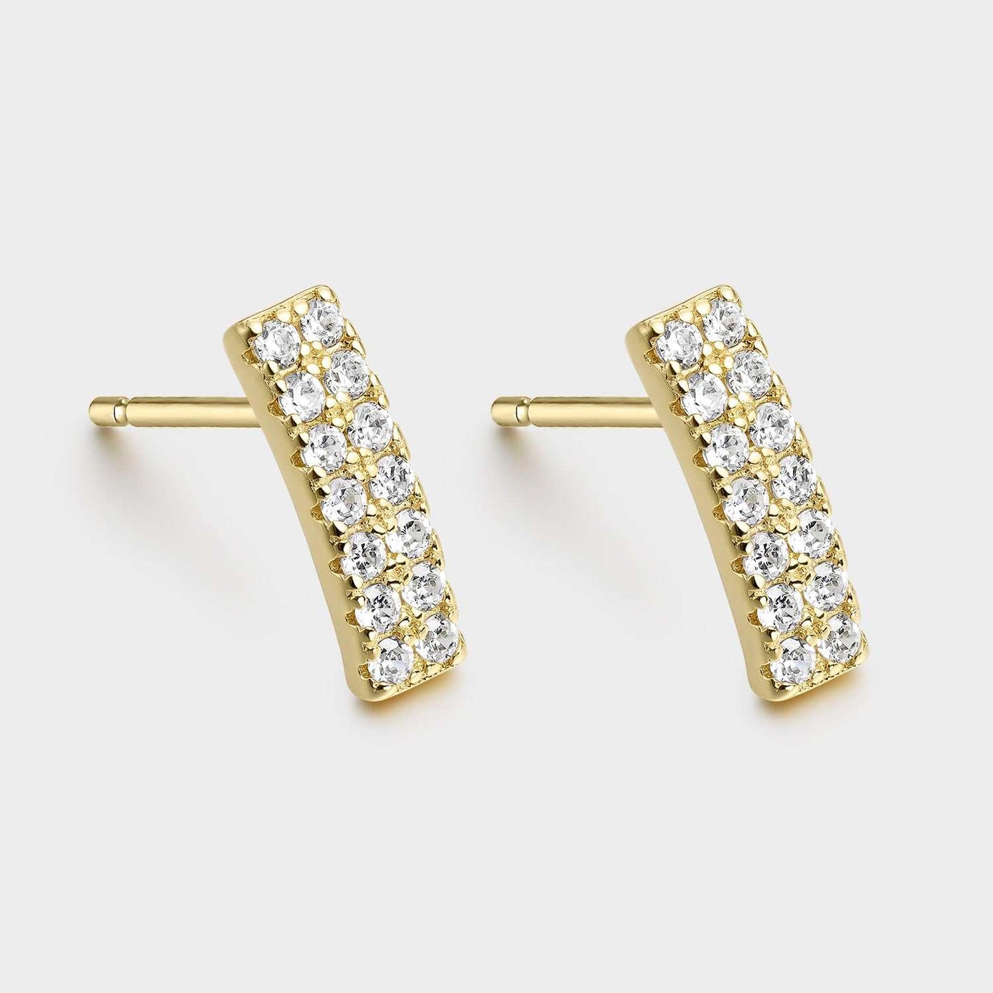 Pendientes Plata Oro Circonitas