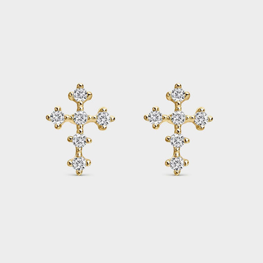 Pendientes Cruz Templaria de Plata