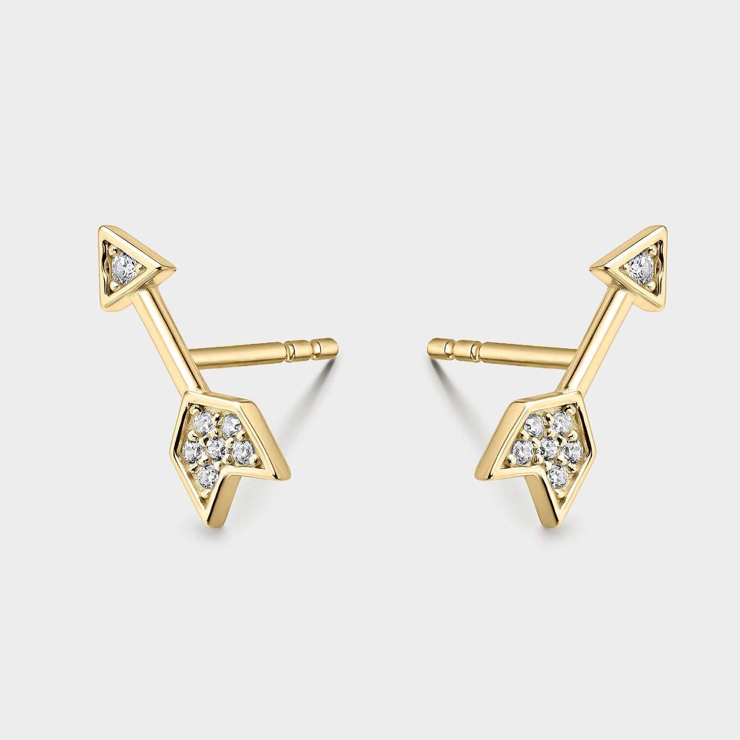 Silver and Gold Arrow of Love Earrings