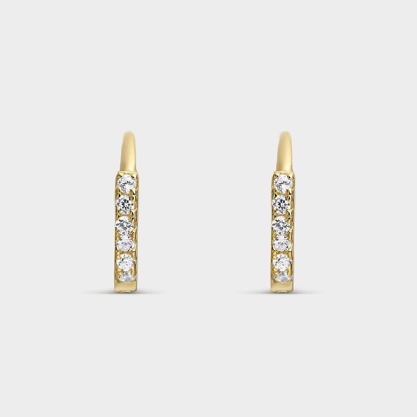Pendientes Criollas Circonitas Plata Oro