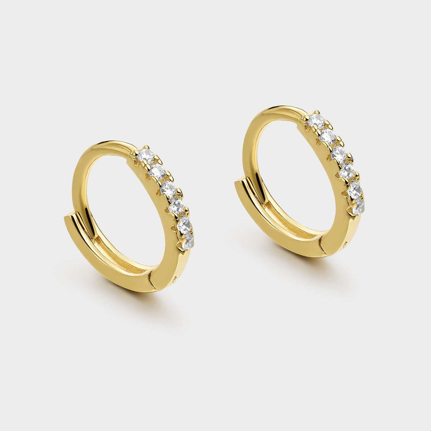 Pendientes Criollas Circonitas Plata Oro