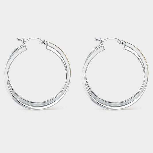 Zweifarbige, überlappende Creolen