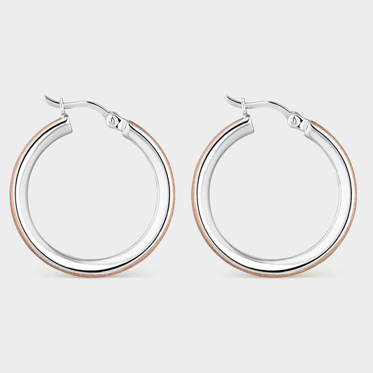 Zweifarbige Ohrringe aus 18-karätigem Roségold