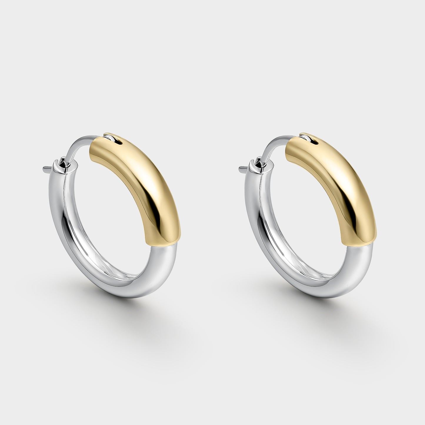 Aros bicolor superior dorado 20mm
