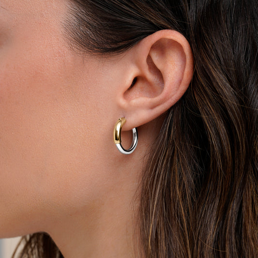 Aros bicolor superior dorado 20mm