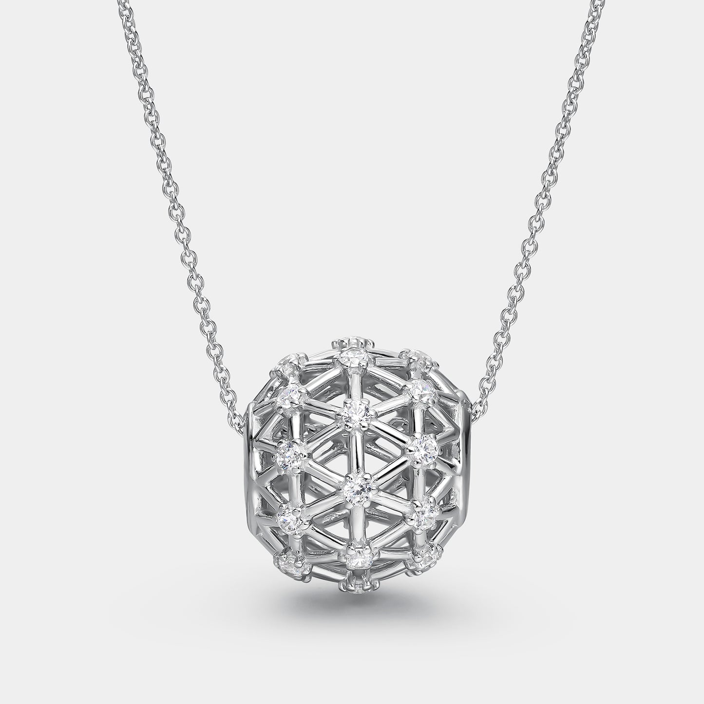 Collar en plata y circonitas galaxia