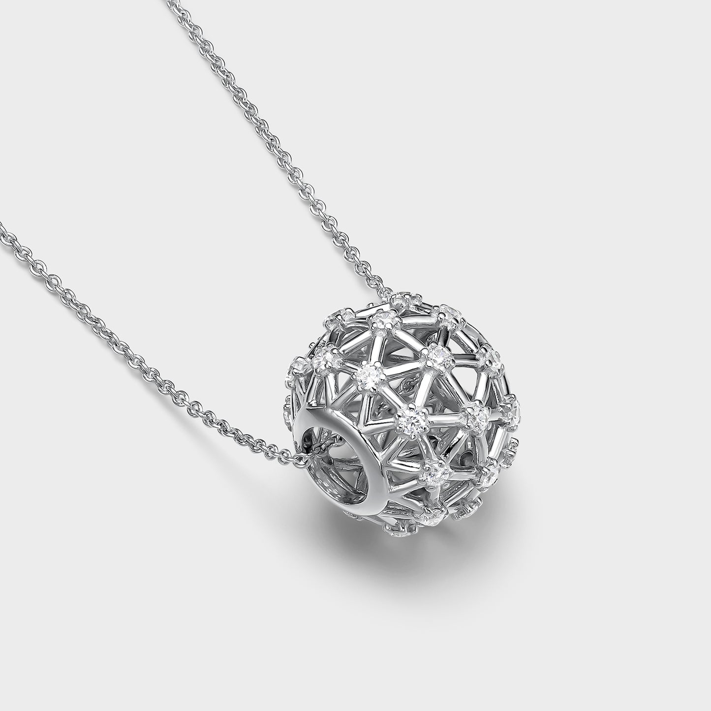 Collar en plata y circonitas galaxia