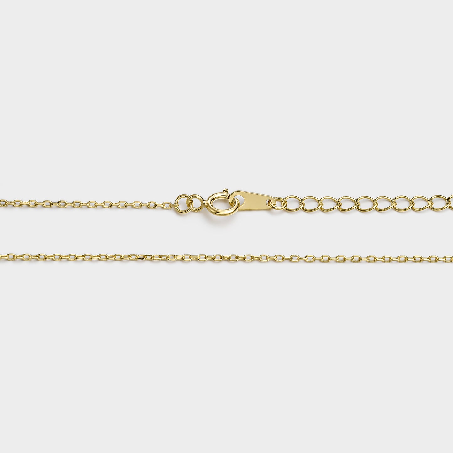 Cadena de plata 45 cm bañada en oro amarillo