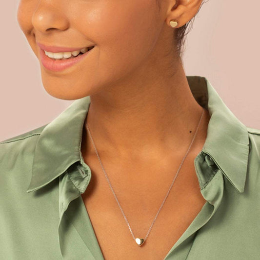 3D silver circle gift set with gold plating and zircons