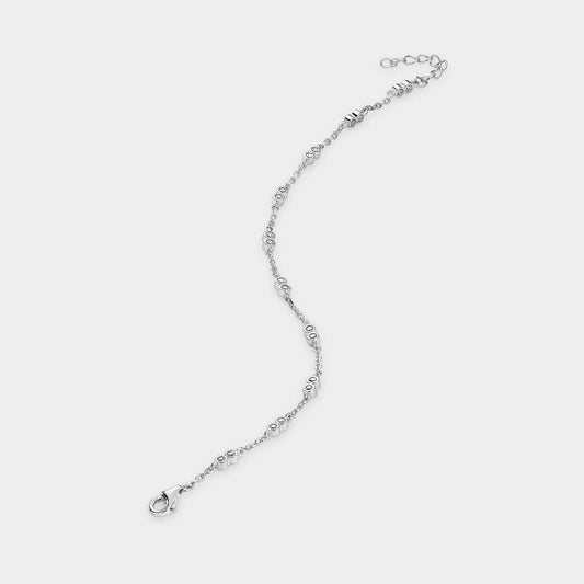 Pulsera de plata con circonitas blancas