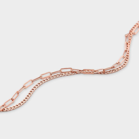 Pulsera multicolor eslabones de diamantes y ovalados planos