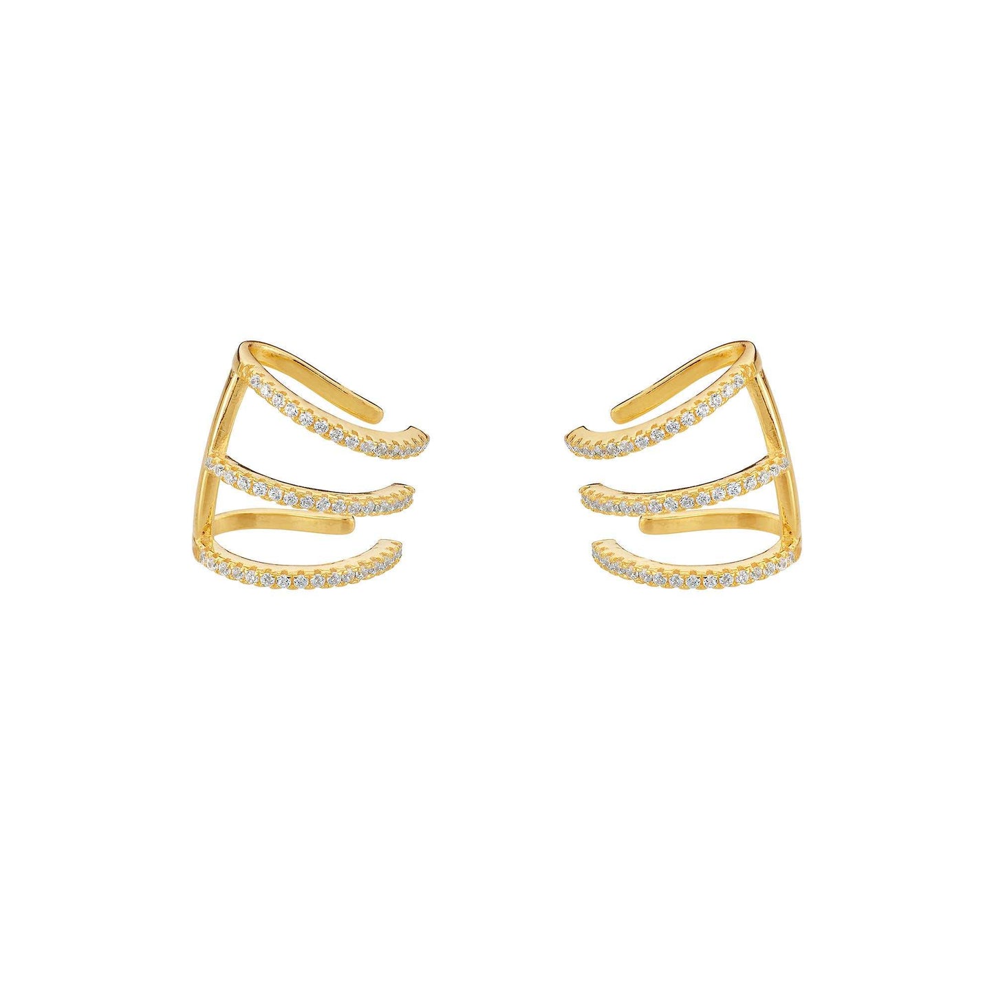 Earcuffs Garra Bañado en Oro