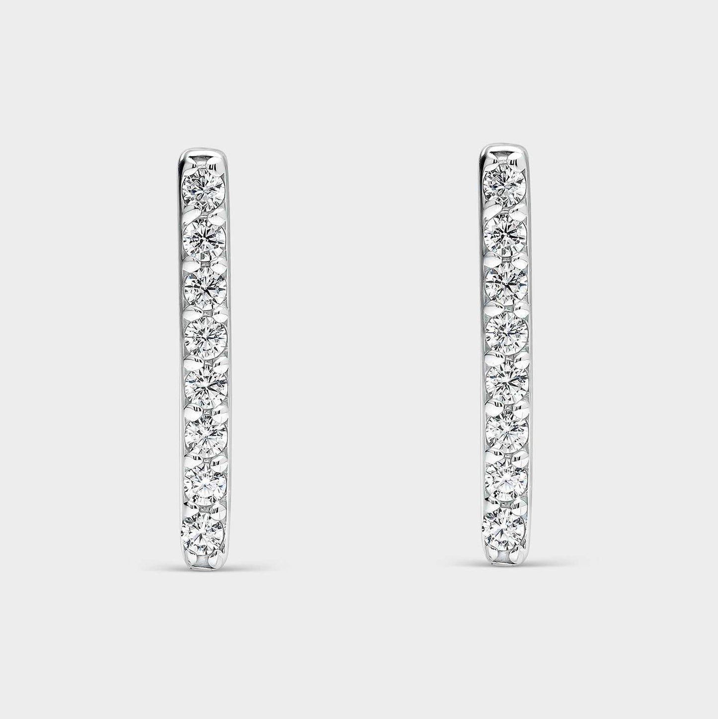 Pendientes de plata con circonitas blancas