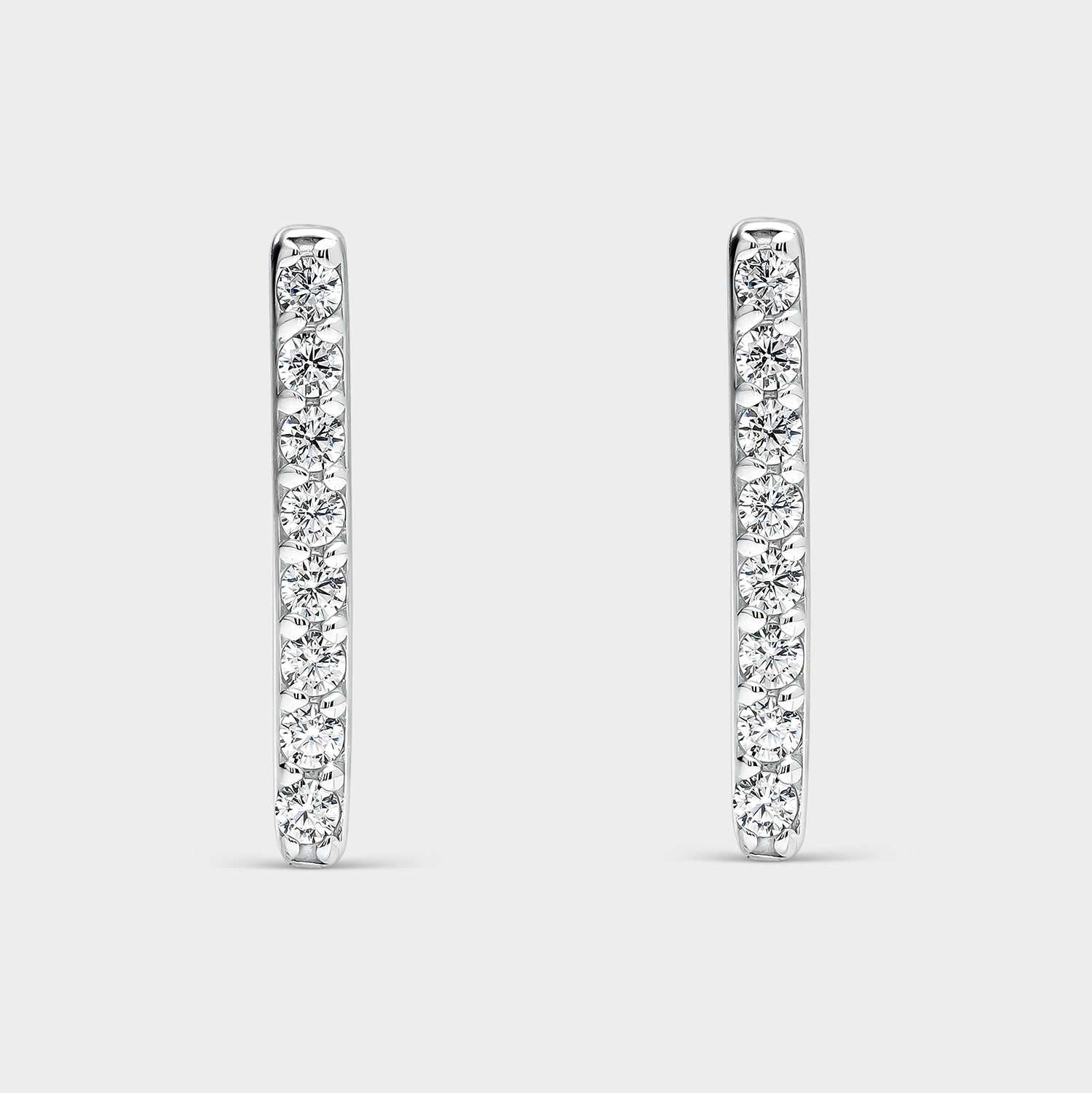 Pendientes de plata con circonitas blancas