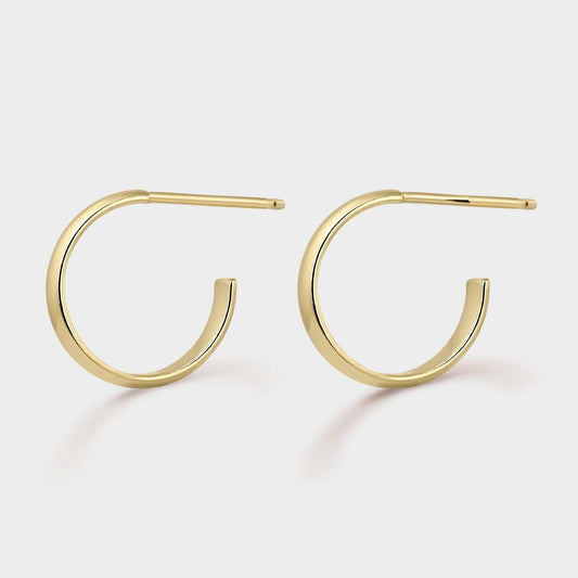 24-karätig vergoldeter Creolen-Ohrring, 10 mm