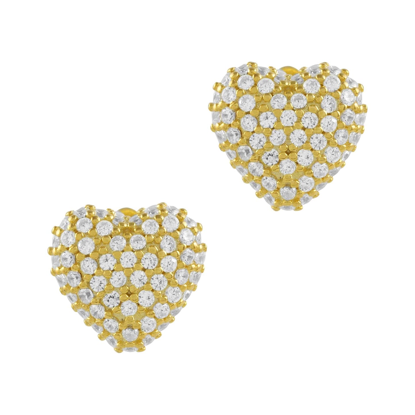 Pendientes Corazón Plata bañados en Oro