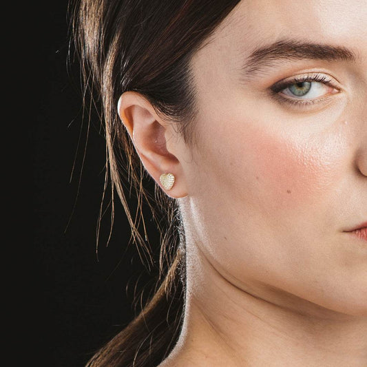 Pendientes Corazón Plata bañados en Oro