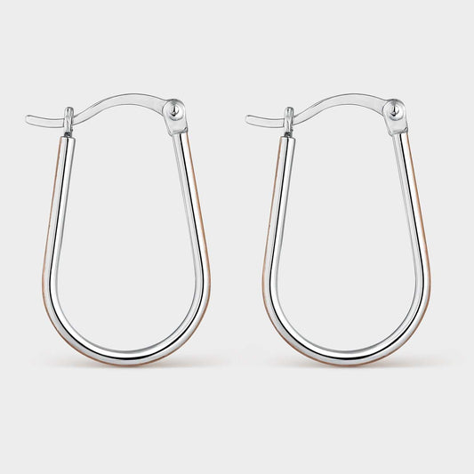 Zweifarbige längliche Creolen