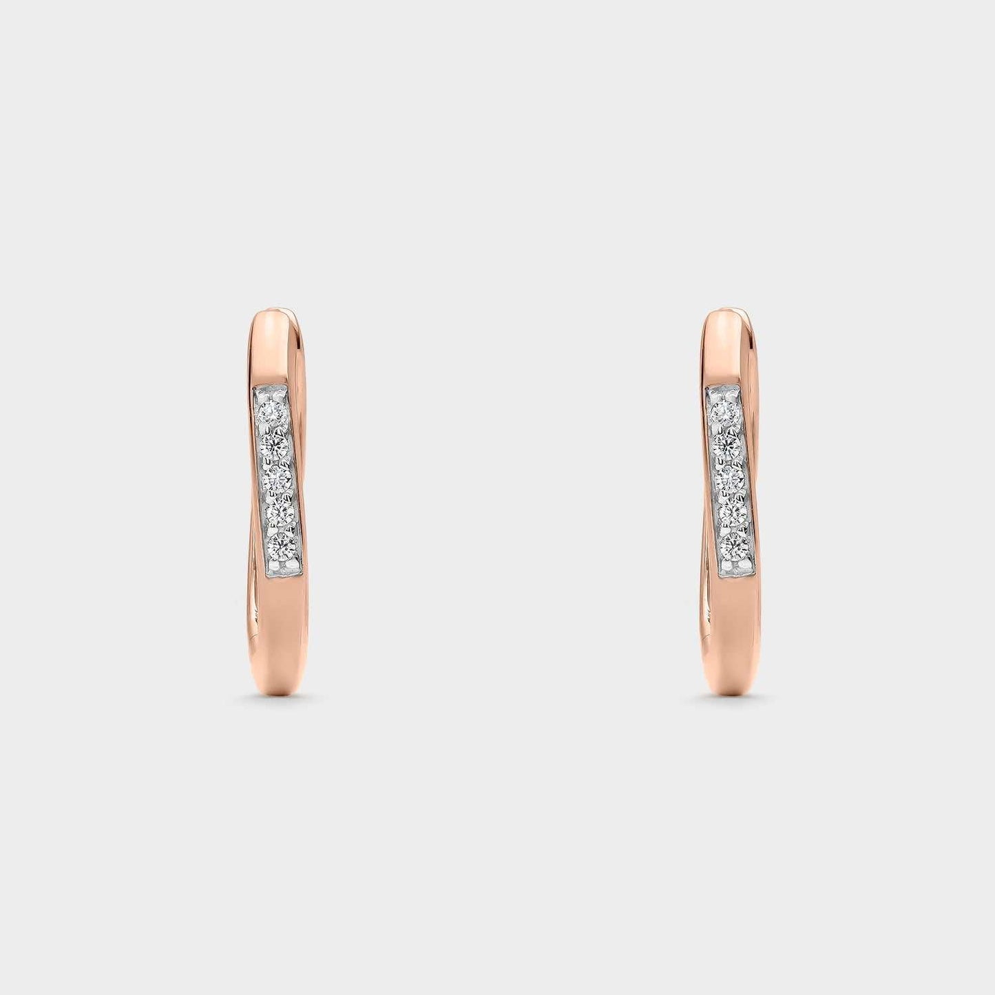 Pendientes criollas bicolor con circonitas blancas
