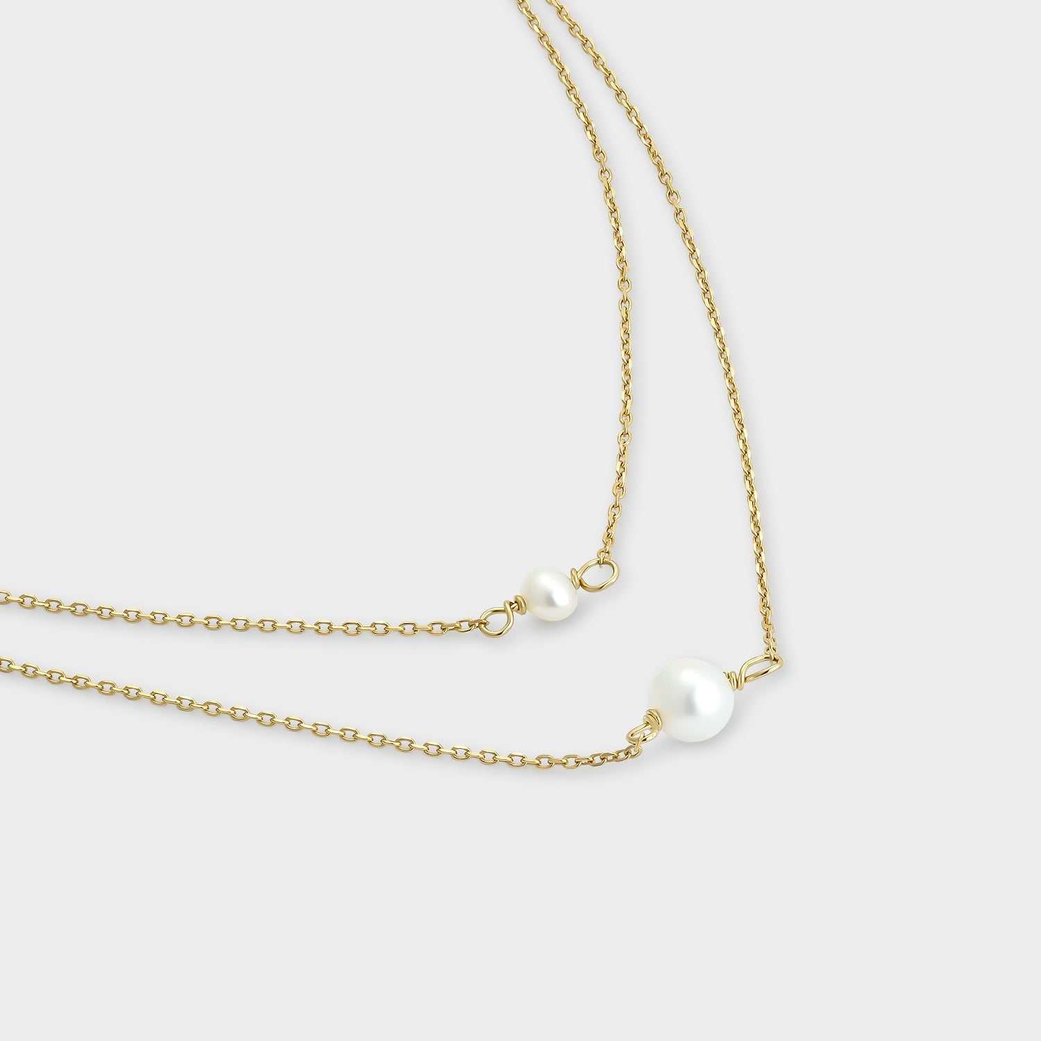 Gargantilla de perla chapada en oro | Collar de 24kt de 40cm