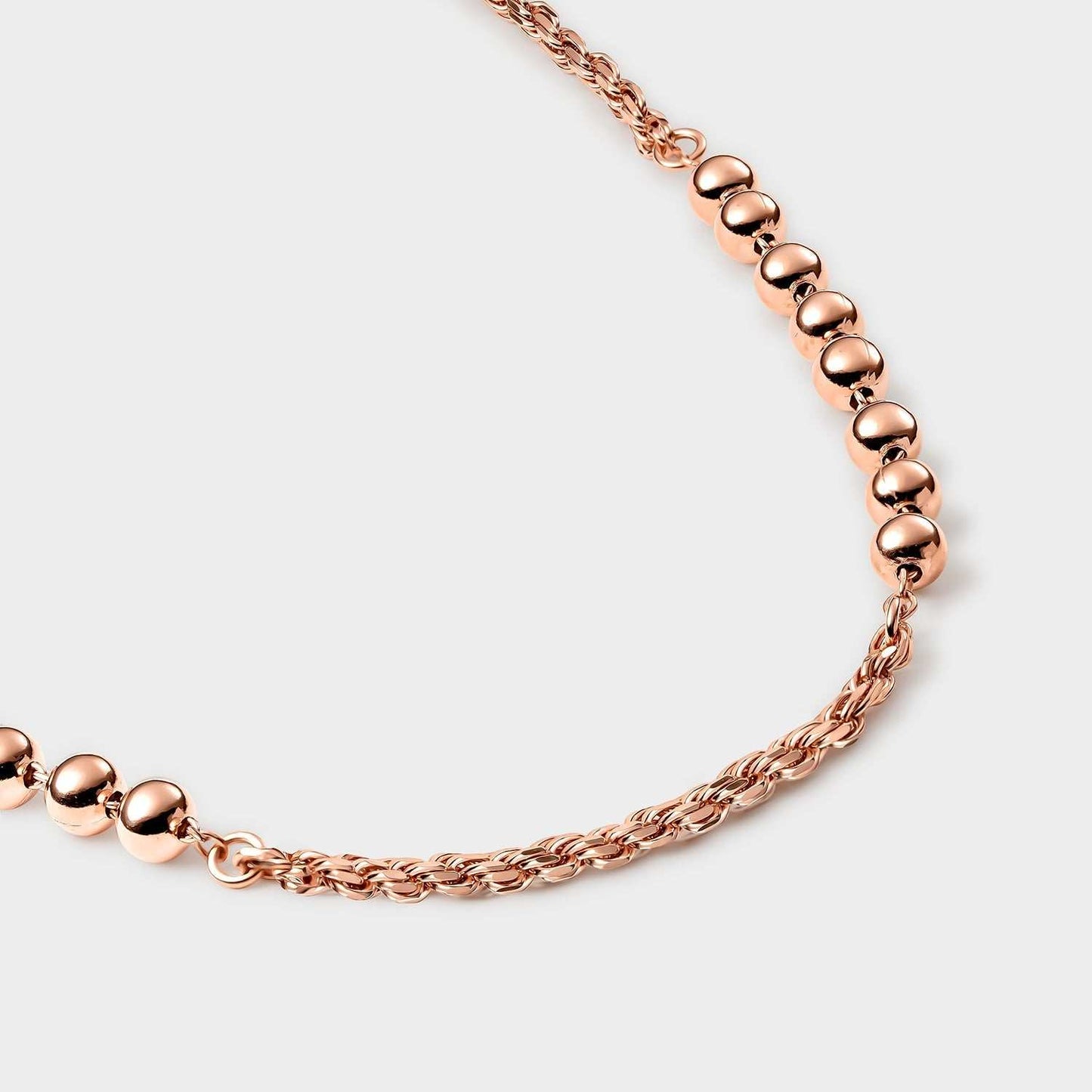 Roségoldene Kette und Kugelhalskette