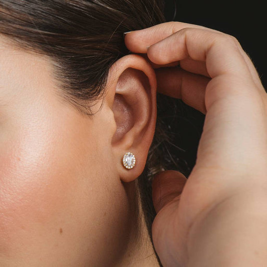 Gold plated necklace and earrings set