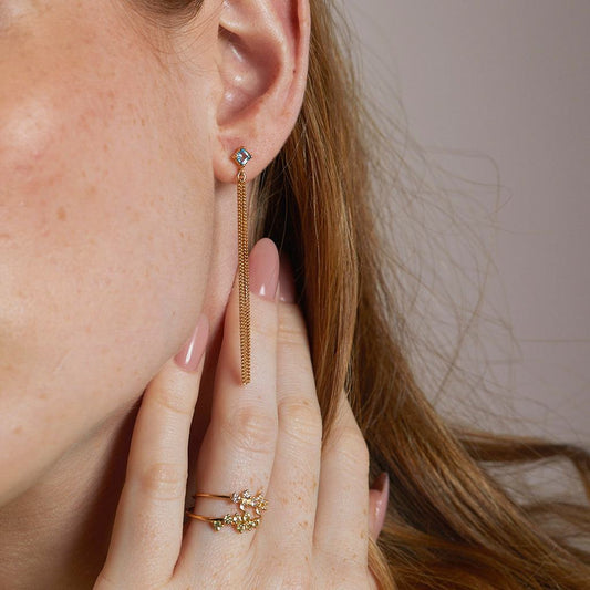 Anillo peridoto bañado en oro