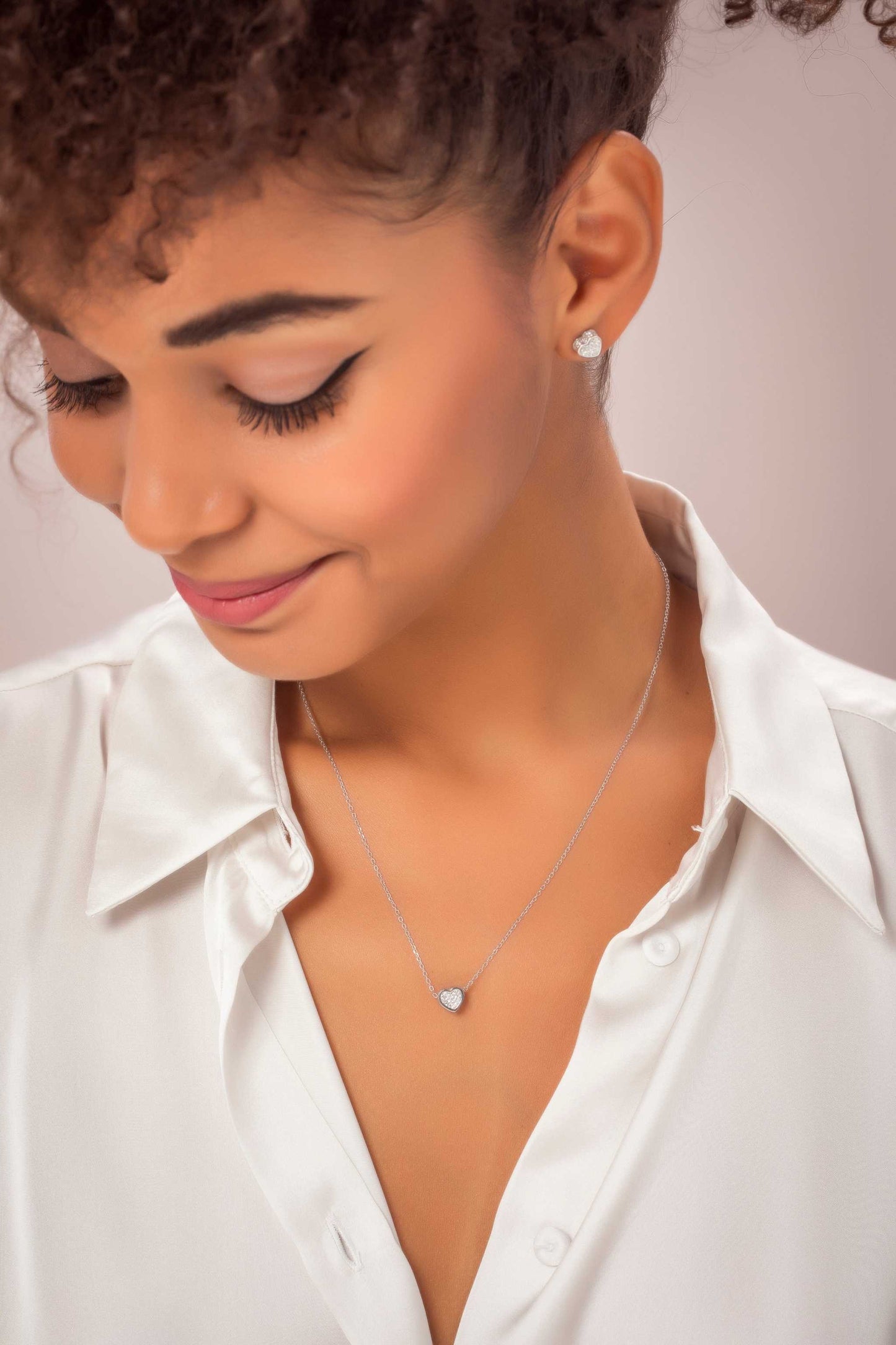 Pendientes Cube Corazón Plata