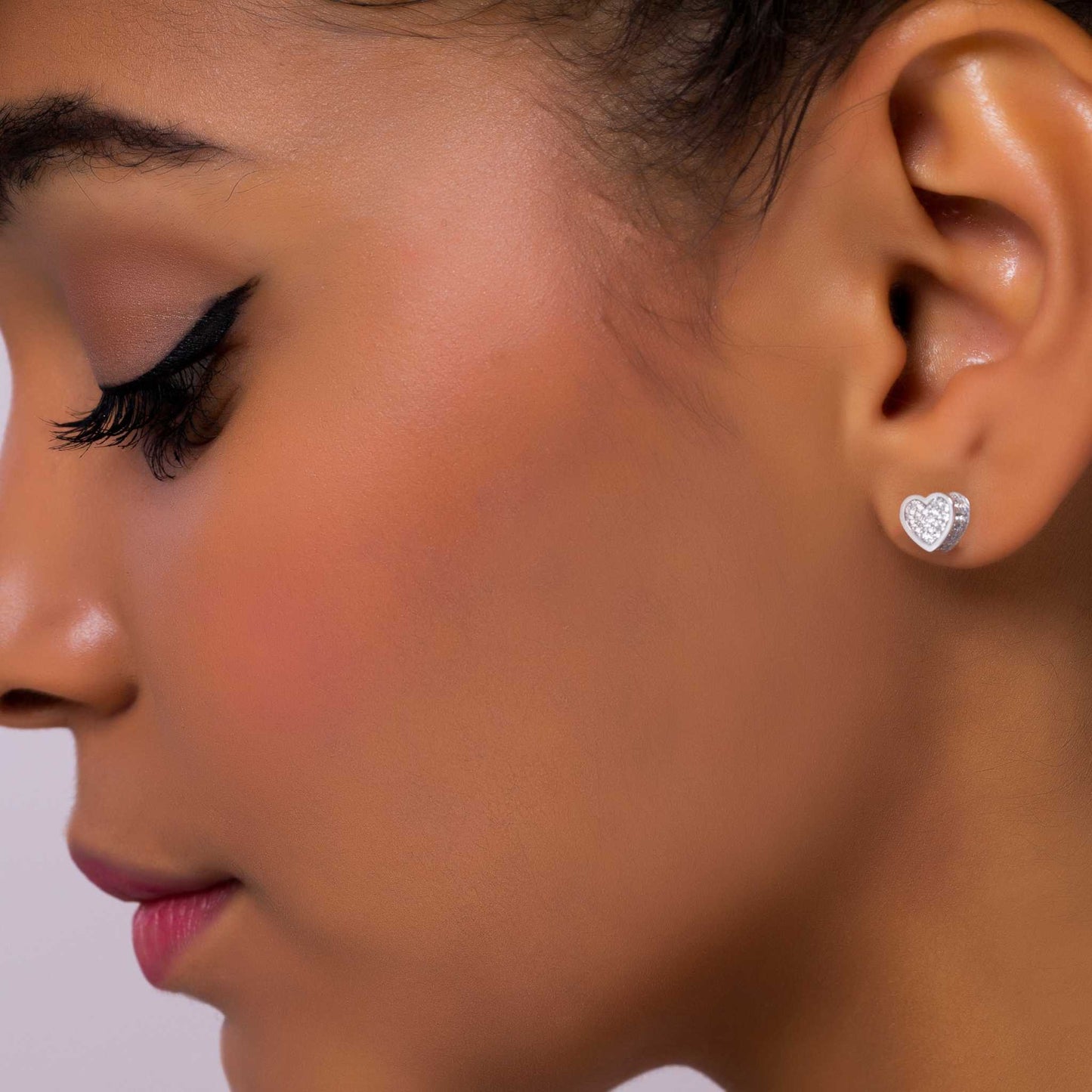 Pendientes Cube Corazón Plata