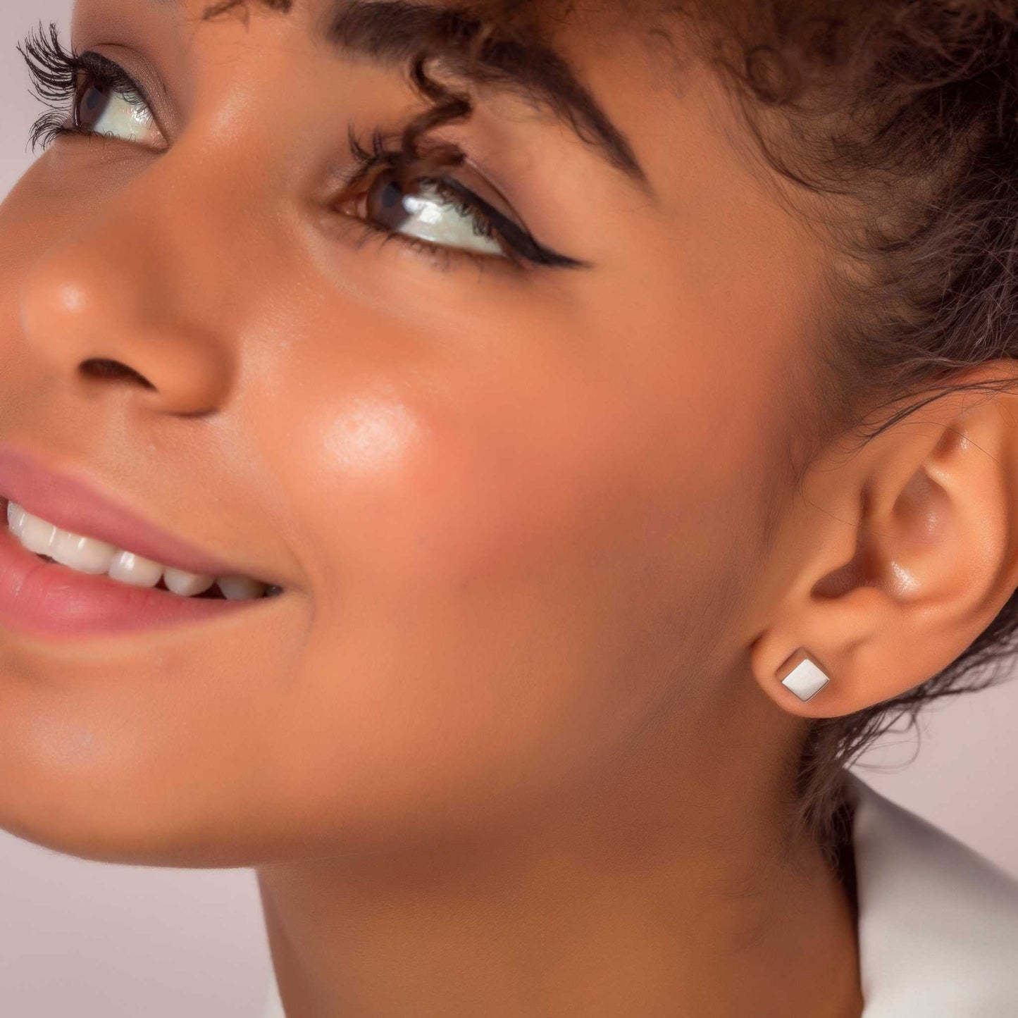 Pendientes Cube Cuadrado Plata
