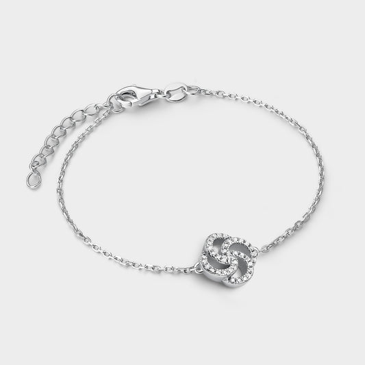 Pulsera de plata y circonitas amor infinito