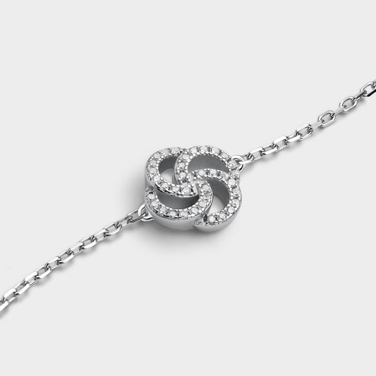 Pulsera de plata y circonitas amor infinito