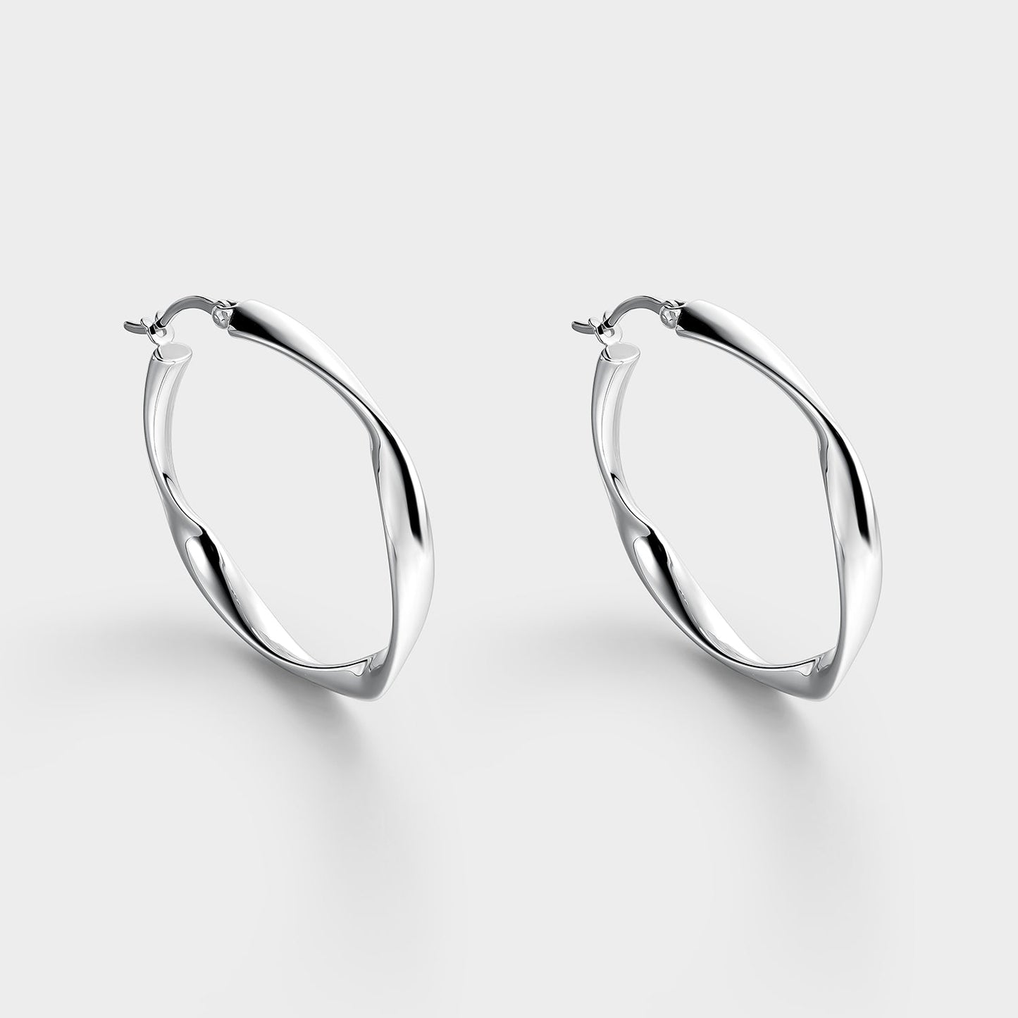 Aros rizados plata 4x30mm