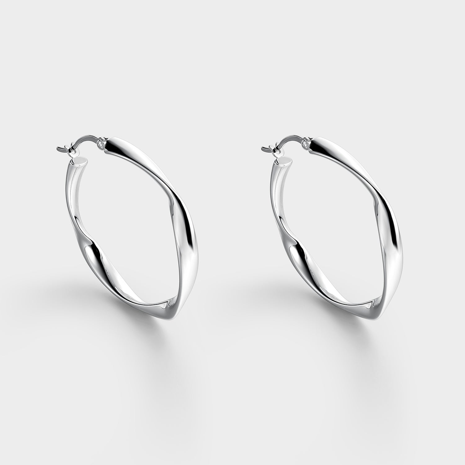 Aros rizados plata 4x30mm