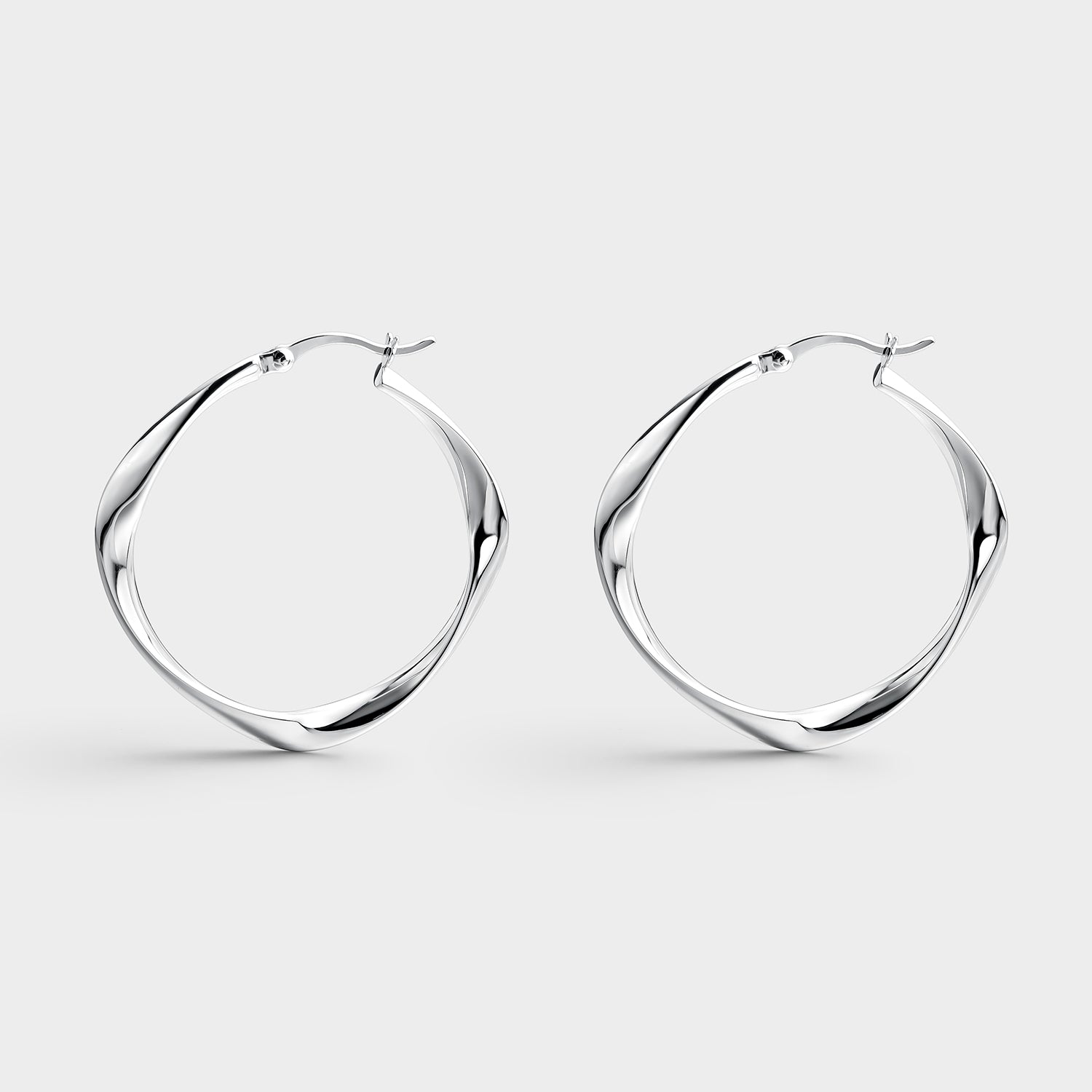 Aros rizados plata 4x30mm