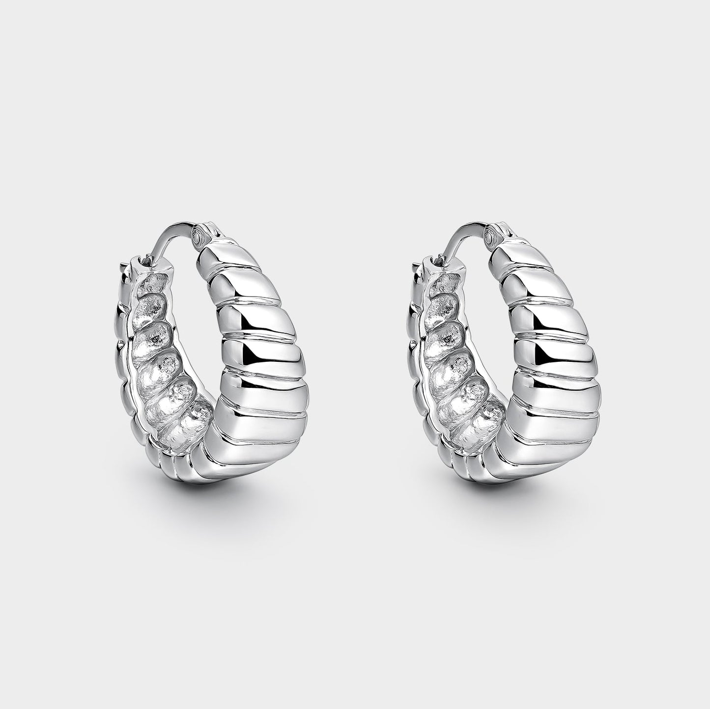 Aros piramidales plata 20mm